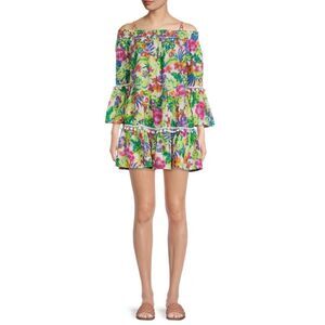 Rafaella Comfort Off shoulders Cotton Tropical Dress Size 12